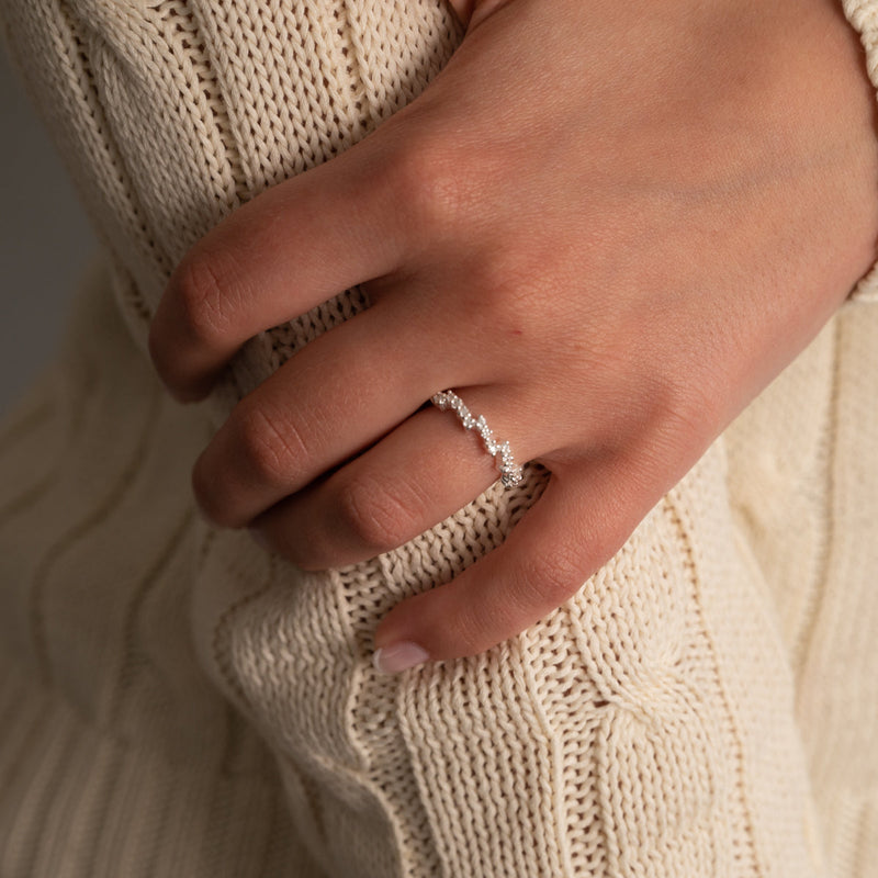 CLARA CRYSTAL SILVER RING