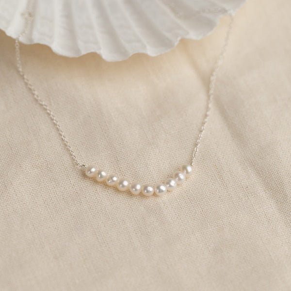 EVELYN PEARL SILVER NECKLACE