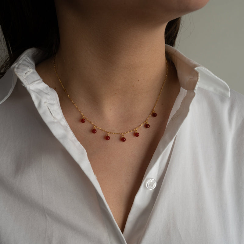 AURORA RED GOLDEN NECKLACE