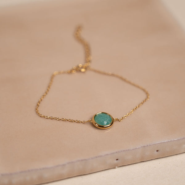 AVA AMAZONITE GOLDEN BRACELET