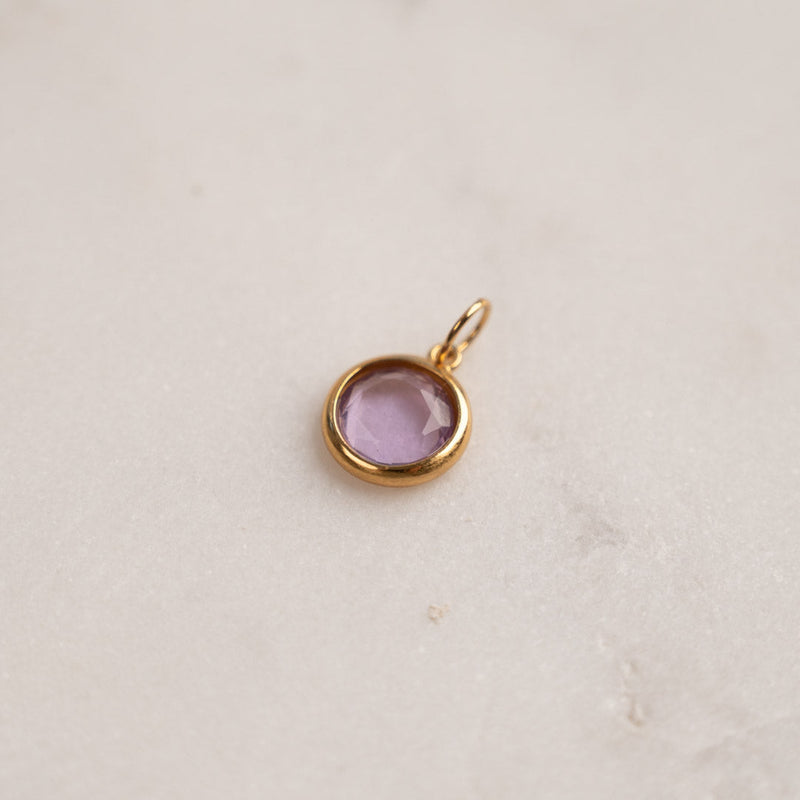 AVA PURPLE AMETHYST GOLDEN PENDANT