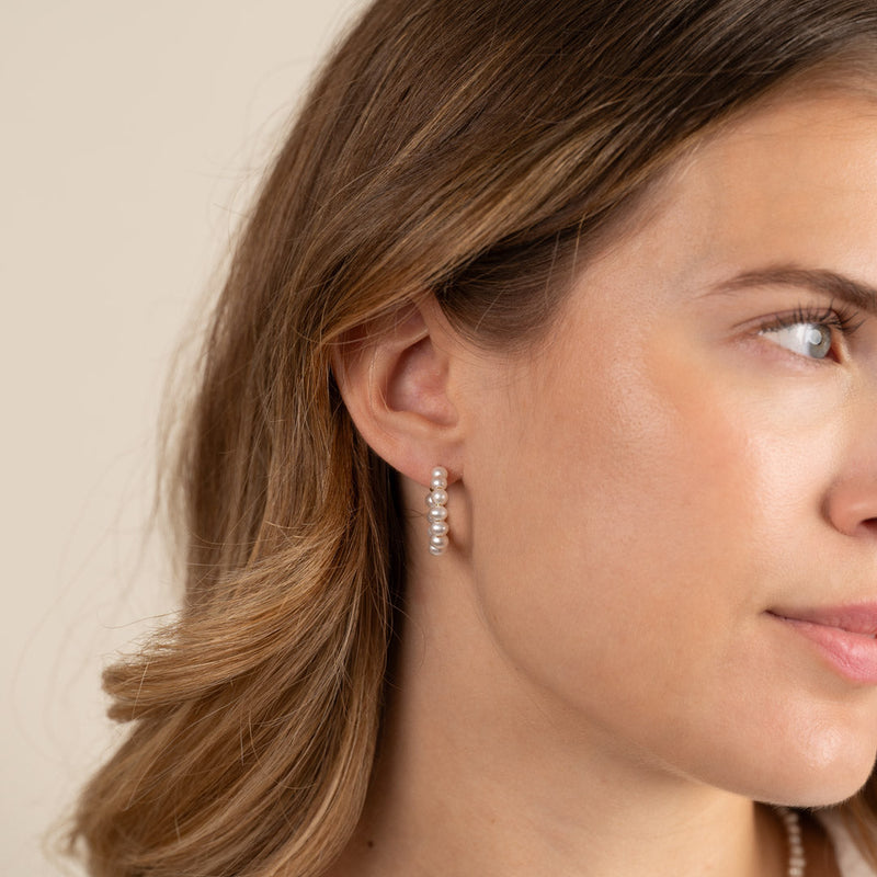 BLAIR PEARL GOLDEN CREOL EARRING