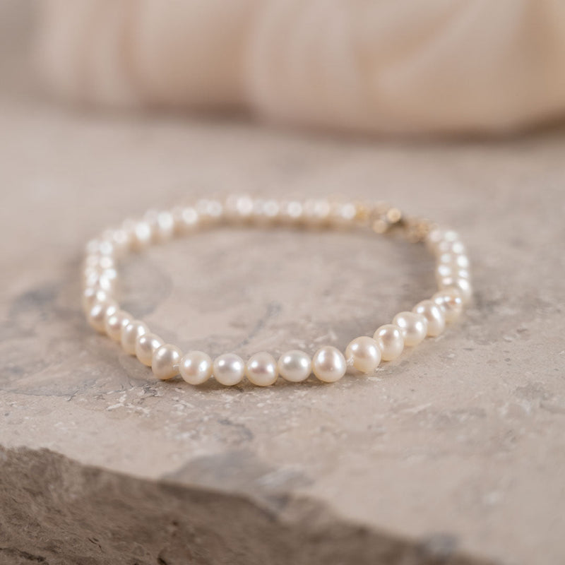 BLAIR PEARL SOLID GOLD BRACELET