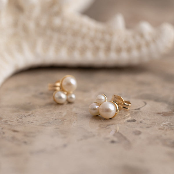 BOBBIE PEARL SOLID GOLD EARRING