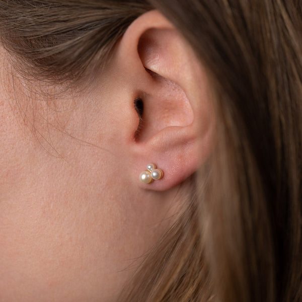 BOBBIE PEARL SOLID GOLD EARRING