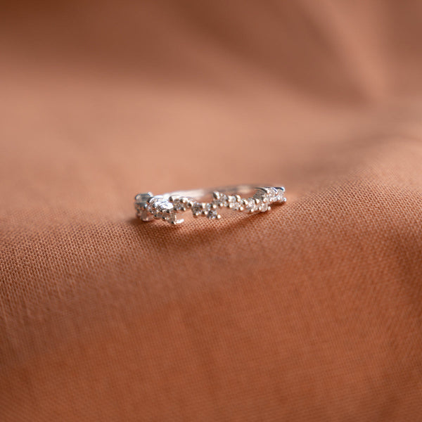CLARA CRYSTAL SILVER RING