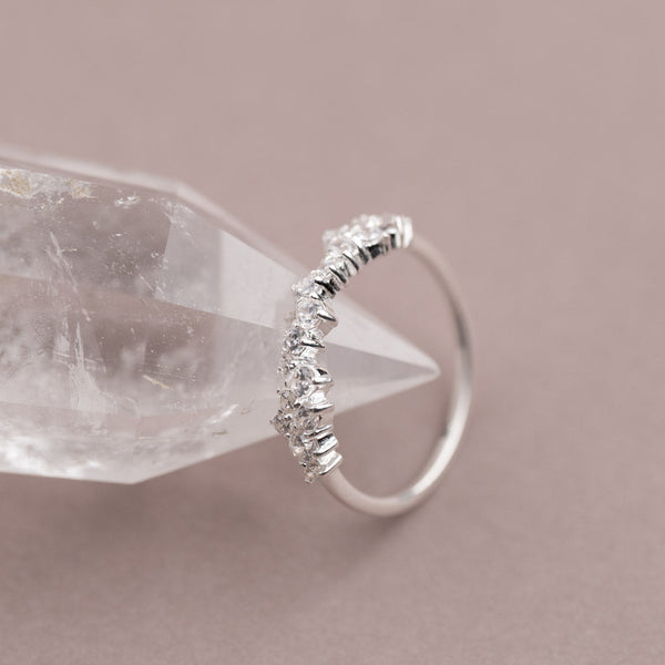 CLAIR CRYSTAL SILVER RING