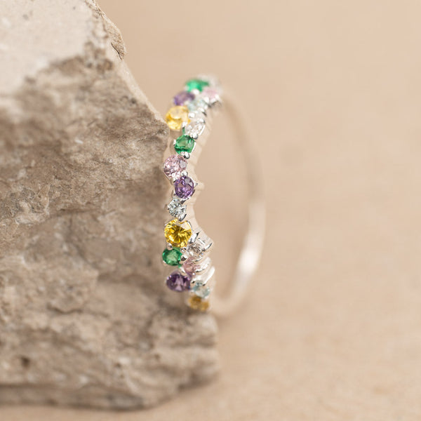 CLAIR RAINBOW SILVER RING