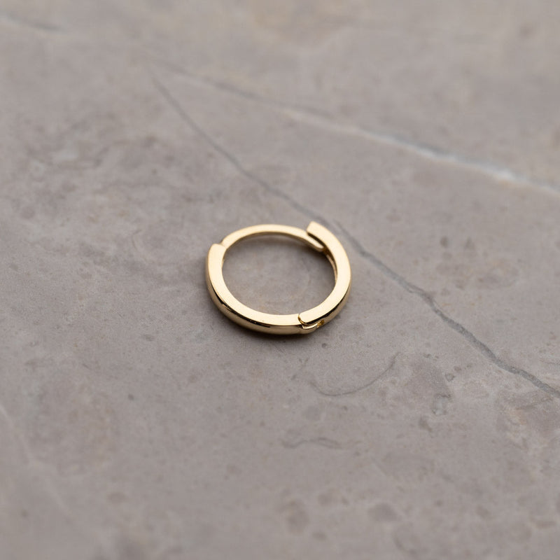 CLASSIC SOLID GOLD CREOL EARRING - 10mm