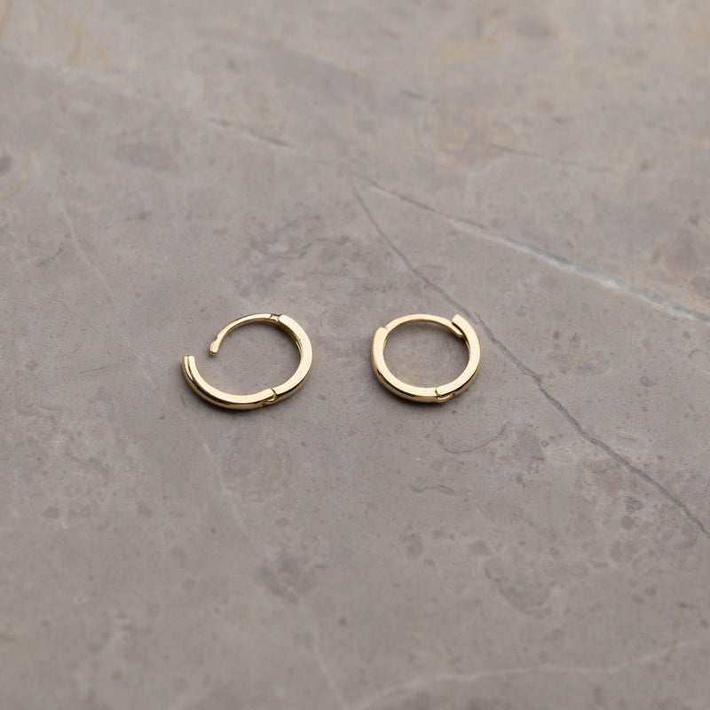 CLASSIC SOLID GOLD CREOL EARRING - 10mm
