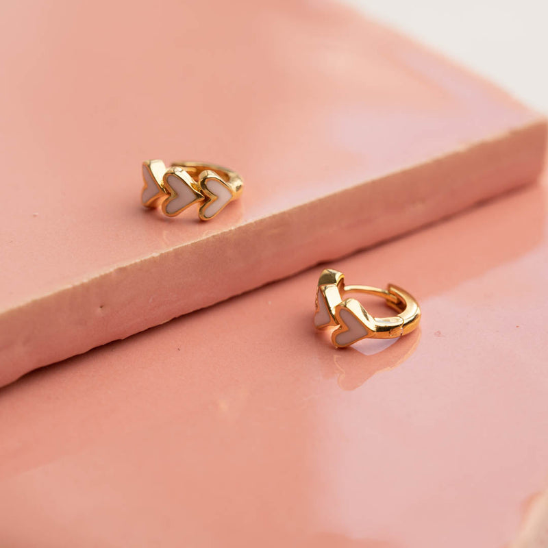 DITTE ROSE GOLDEN CREOL EARRING