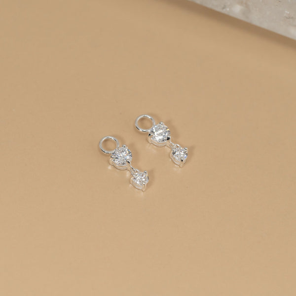 ELENOR CRYSTAL SILVER EARRING CHARM
