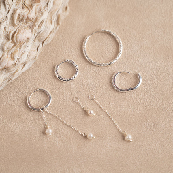 ELISA PEARL SILVER EARRING CHARM