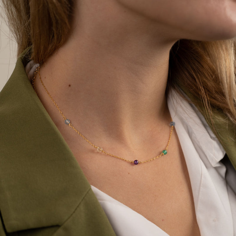 ERICA RAINBOW GOLDEN NECKLACE