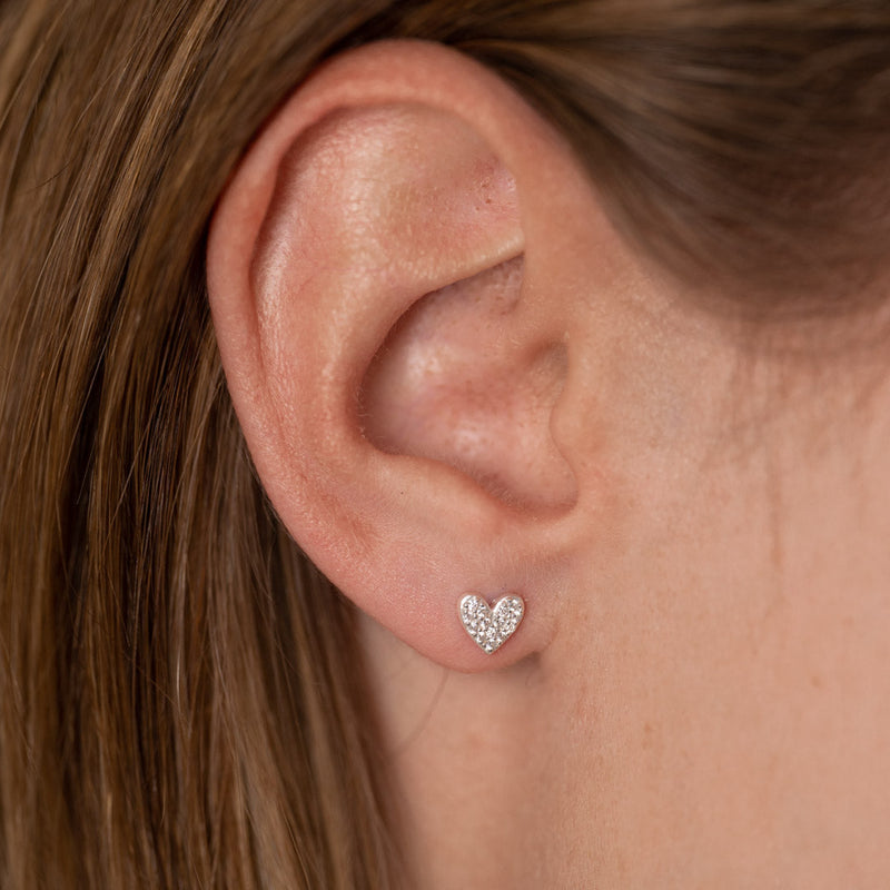 ESME CRYSTAL SILVER STUD EARRING