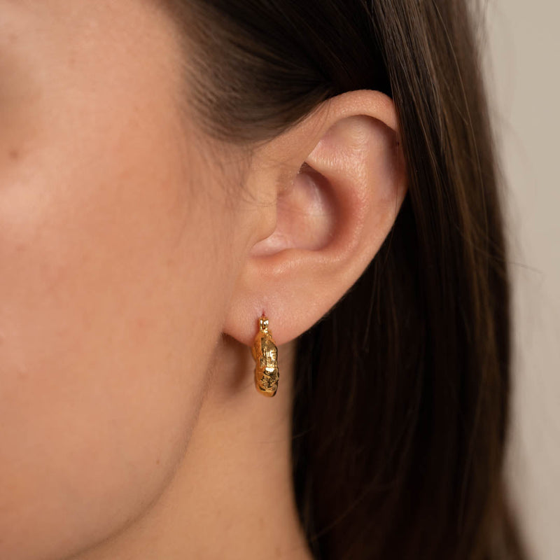EVI SMALL GOLDEN CREOL EARRING