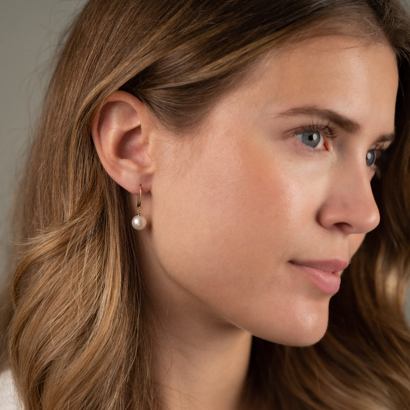 HILDA PEARL SOLID GOLD EARRING