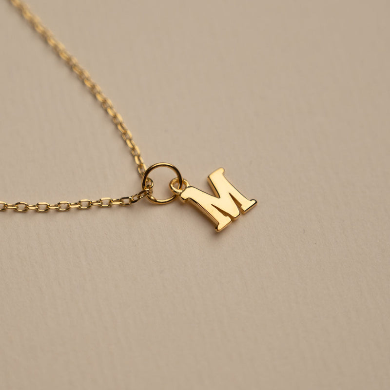 LETTER M GOLDEN NECKLACE