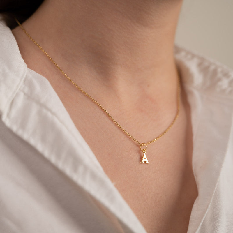 LETTER A GOLDEN NECKLACE