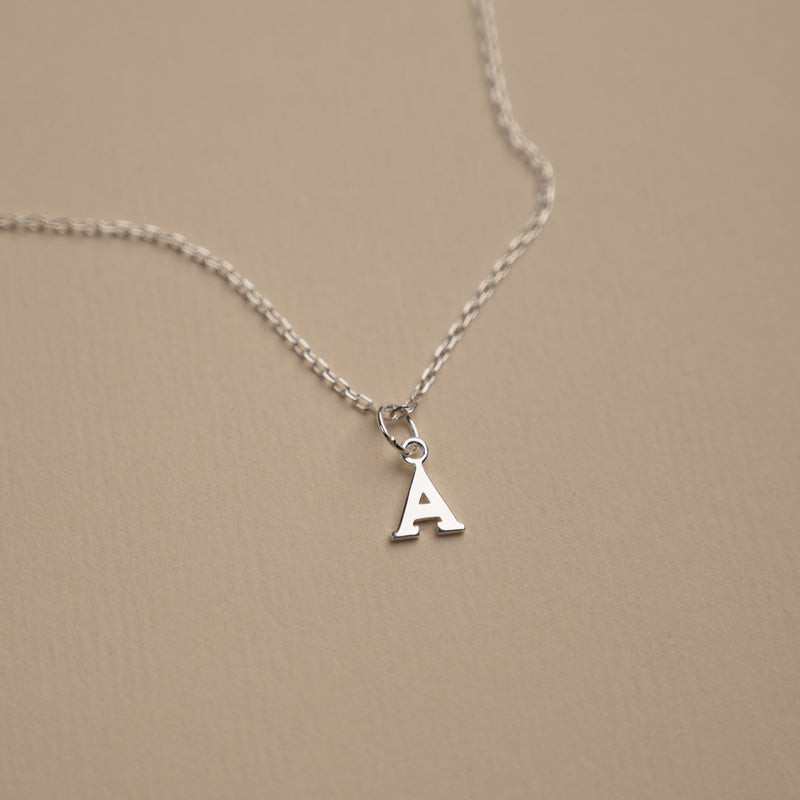 LETTER A SILVER NECKLACE