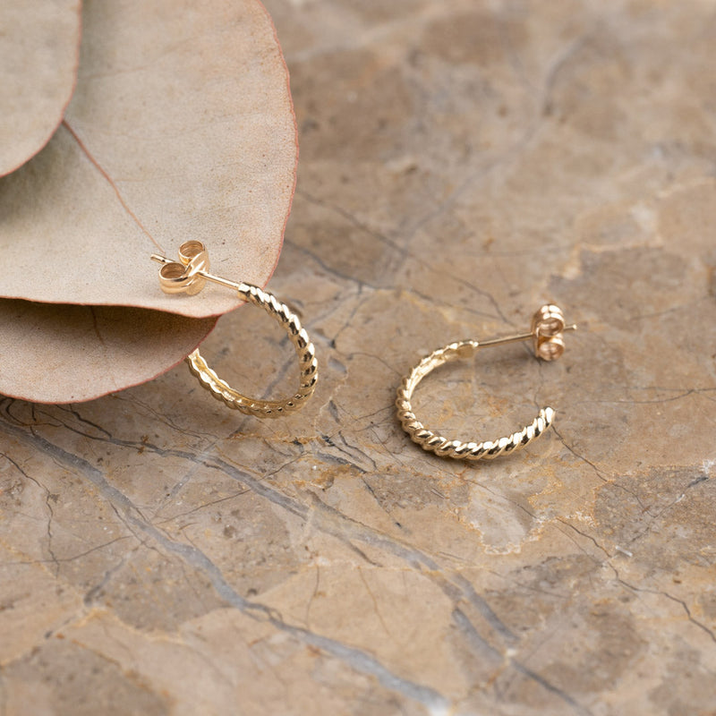LUCCA SOLID GOLD CREOL EARRING