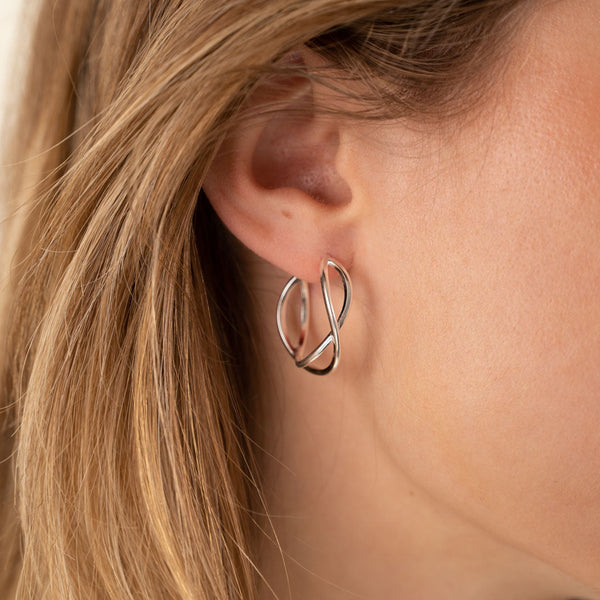 MIA SILVER CREOL EARRING