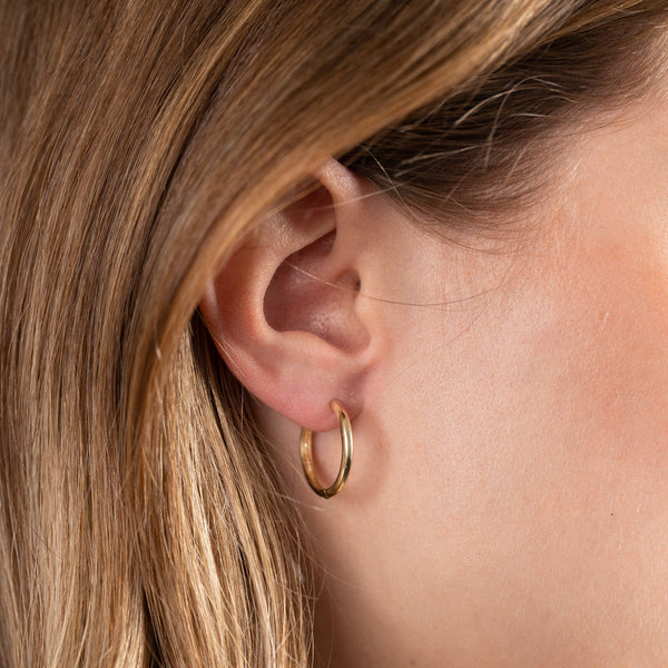 NANCY SOLID GOLD CREOL EARRING
