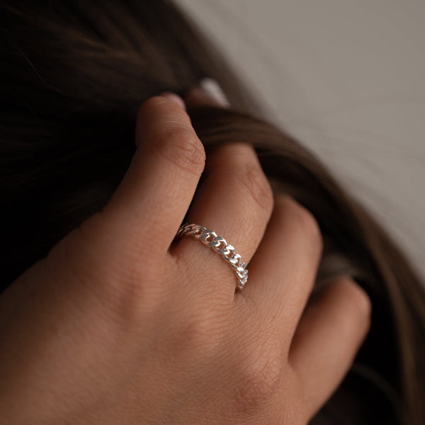 SIA MEDIUM PANZER SILVER RING