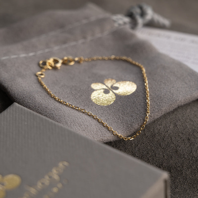 SIMPLE LINK SOLID GOLD BRACELET