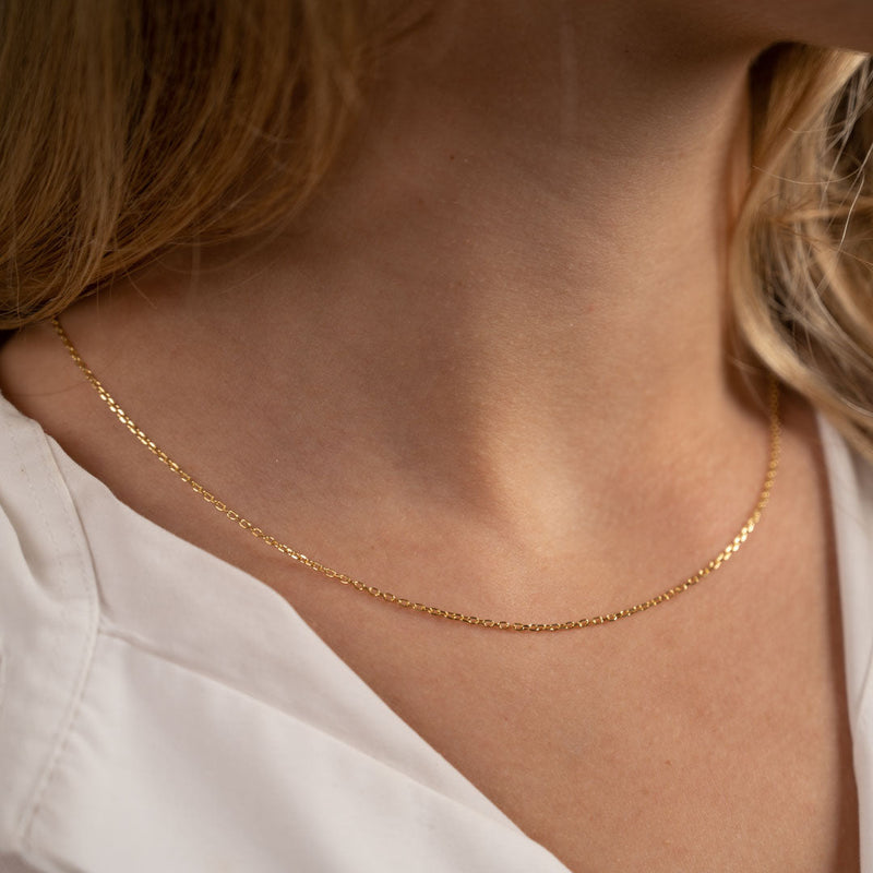 SIMPLE LINK SOLID GOLD CHAIN