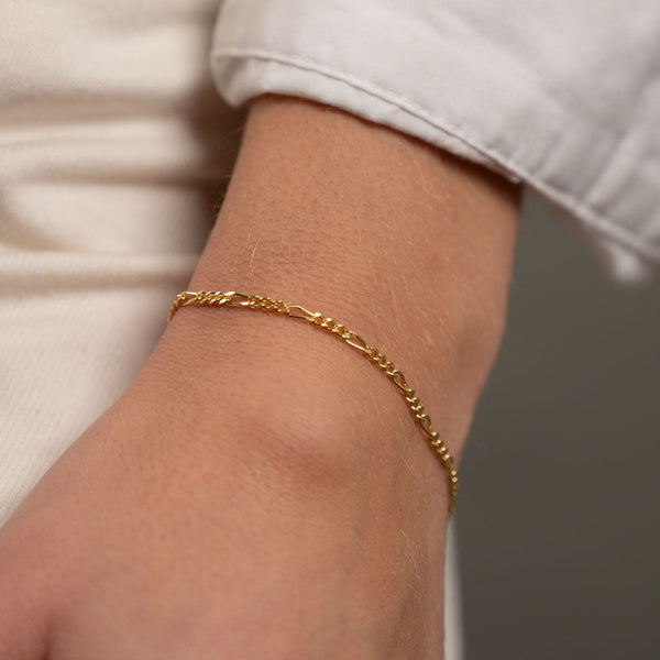 UMA FIGARO SOLID GOLD BRACELET