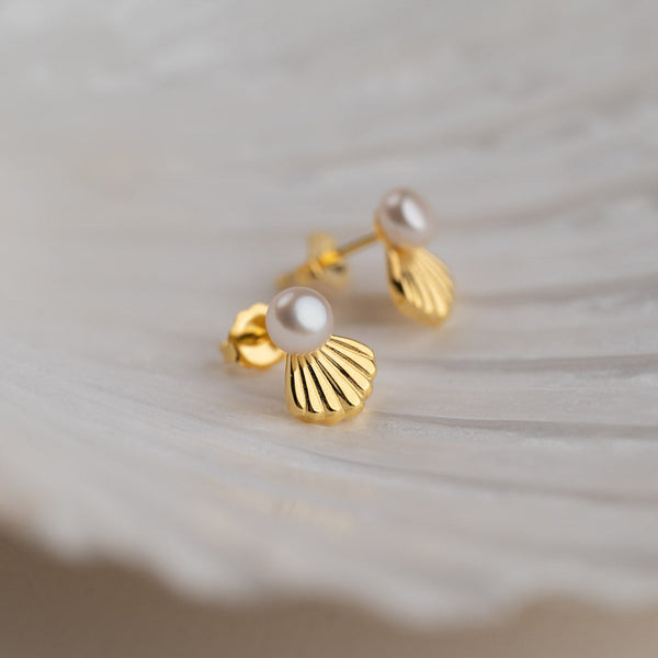 VENUS PEARL GOLDEN EARRING