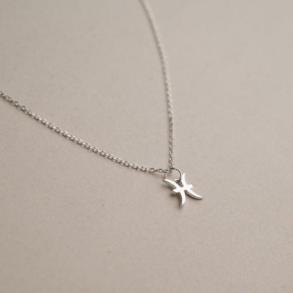 ZODIAC PISCES SILVER NECKLACE