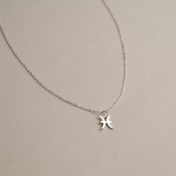 ZODIAC PISCES SILVER NECKLACE